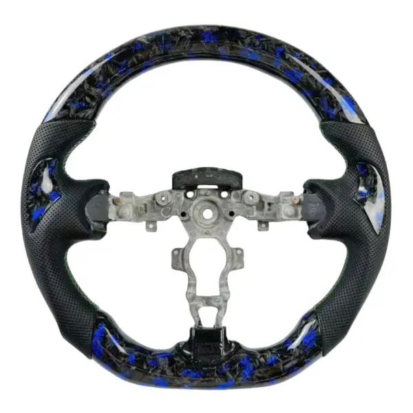 Nissan 370z Forged Carbon Fiber Black & Blue Steering Wheel